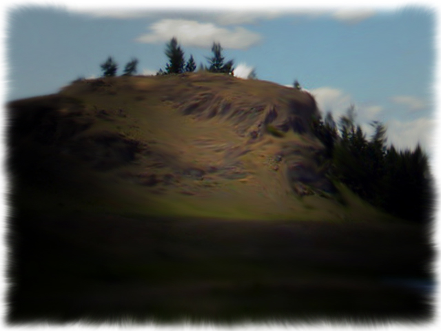 Cliff at the edge of Molson, WA