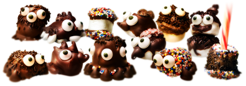 Marshmallow and chocolate creations