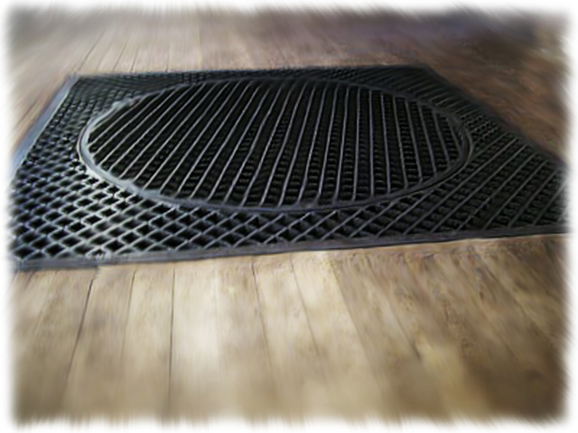 Heating grate in grange hall of Molson, WA