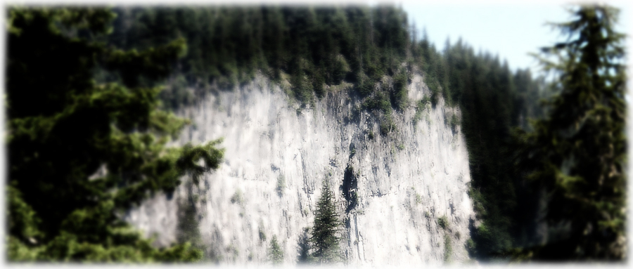 Tunnel opening on mountain ridge